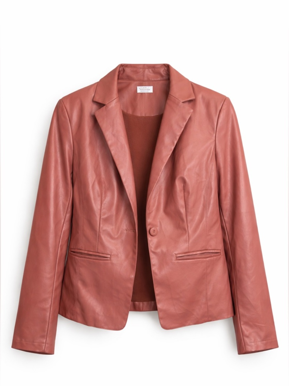 Rosevelvet Brand Women's Mauve /Brown Faux Leather Jacket Size Small NWT